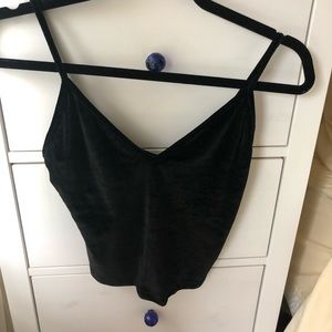Velvet crop top